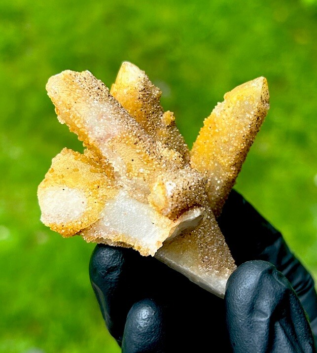 Dark GOLDEN HEALER SPIRIT QUARTZ Fairy Crystal Cluster – Boekenhouthoek, RSA