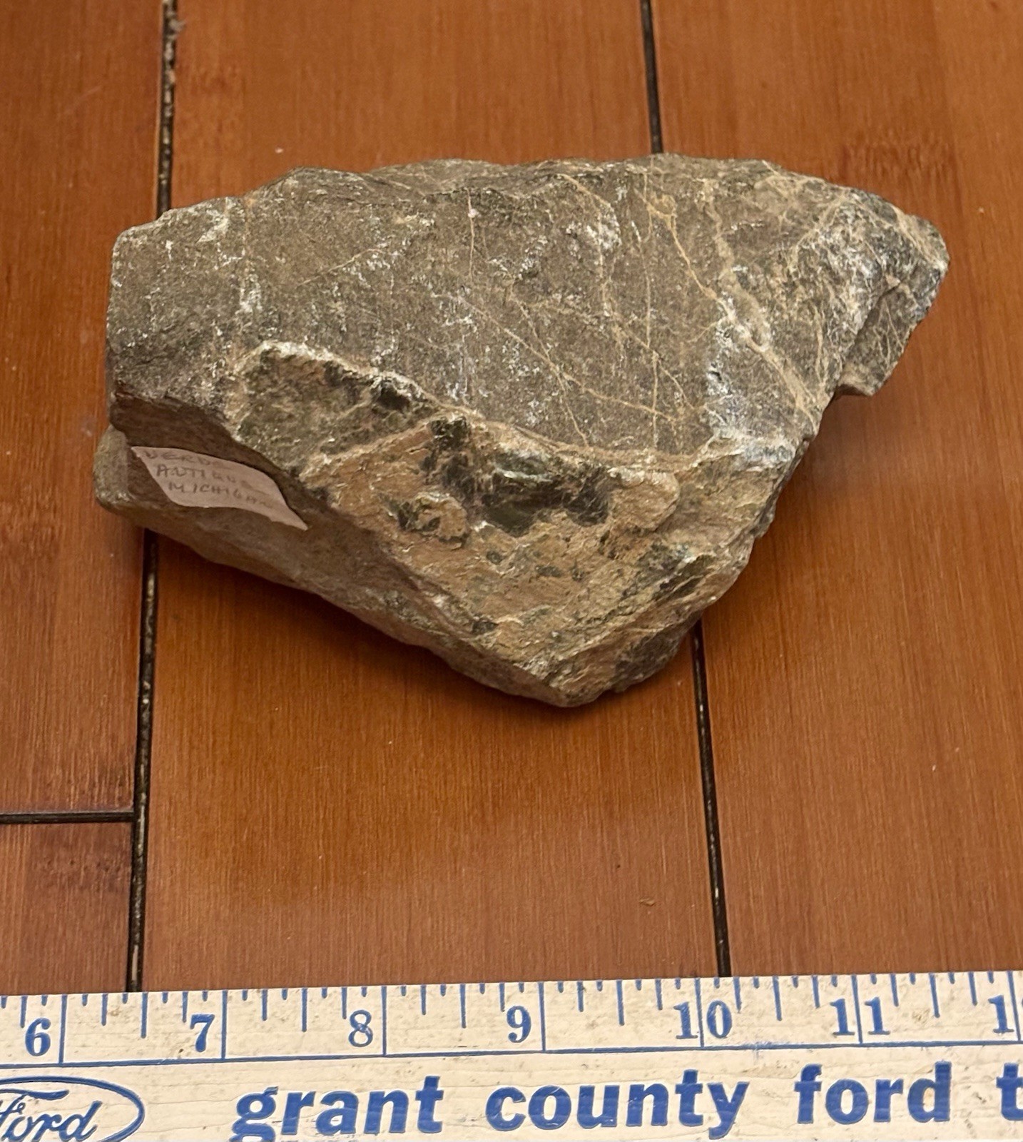 Scarce Antique Verde In Matrix From Michigan – 3lbs 6+ Oz – Lapidary Or Display