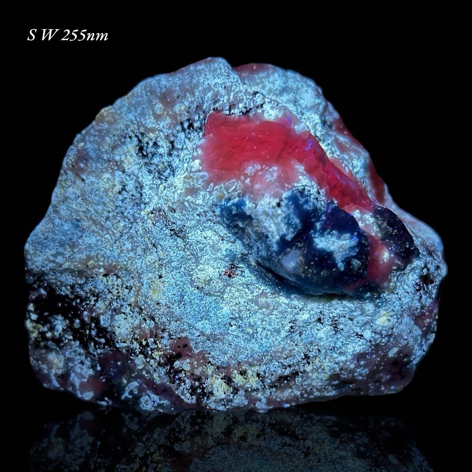 Afghanite, Lazurite, Marialite, Scapolite, Calcite, Fluorapatite, Phlogopite,