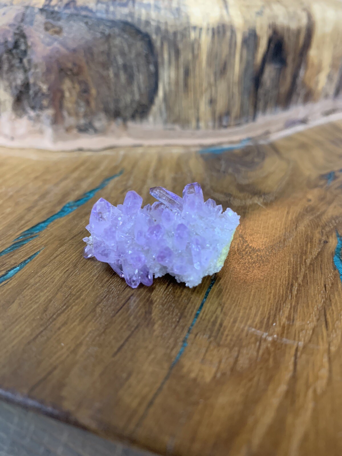 Vintage Mini Purple Lilac Amethyst Crystal Cluster, Veracruz Mexico