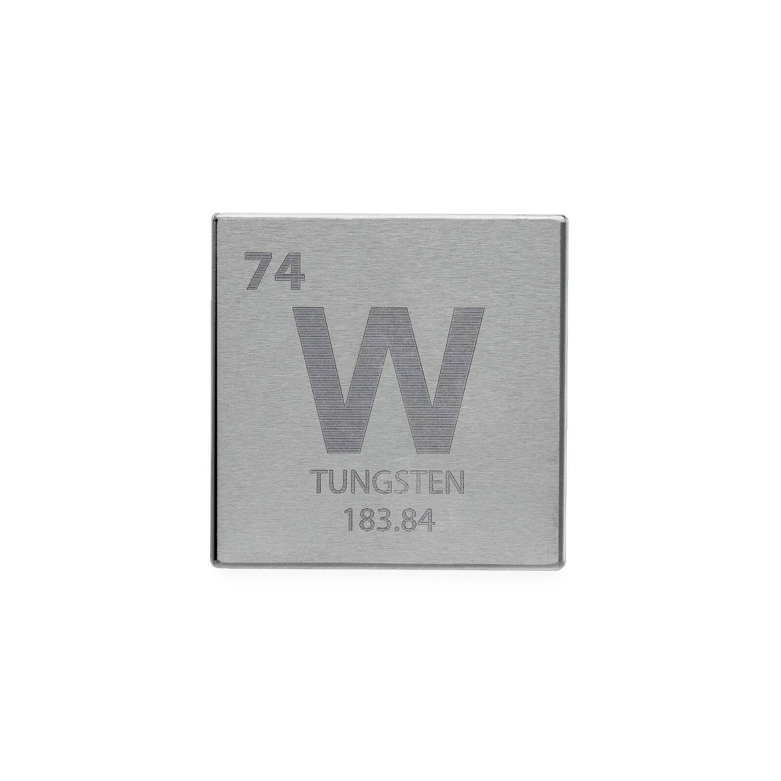 1.5″ Tungsten Cube with Periodic Engraving
