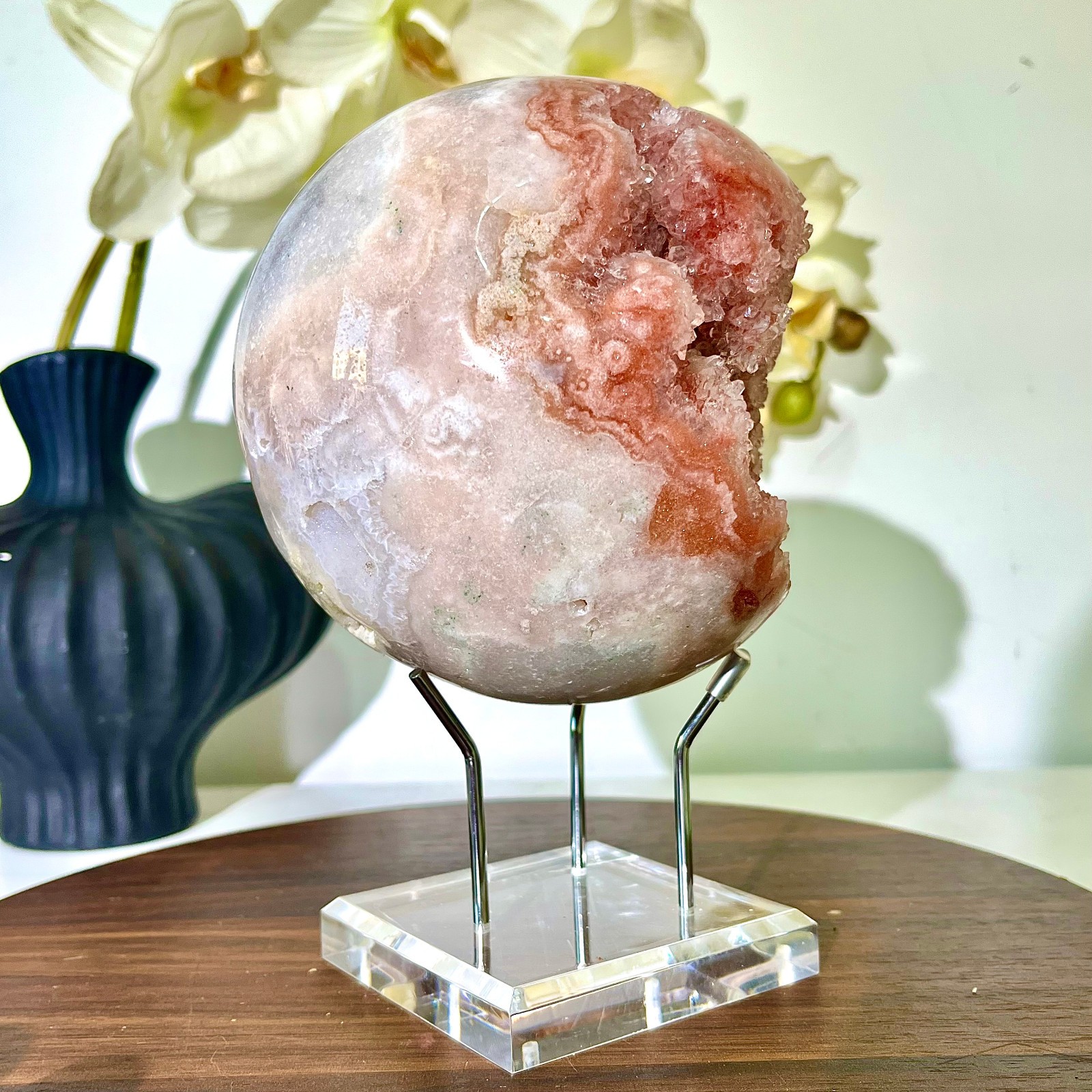 6.56LB Natural Purple Pink Crystal Advanced Cave Spherical Spiritual Decoration