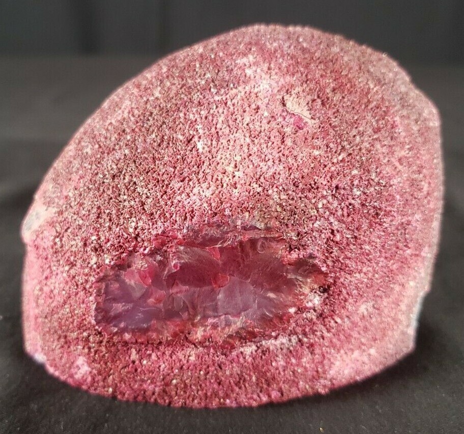 Cut Polished Dyed Pink Agate Geode – 1/4 Stone
