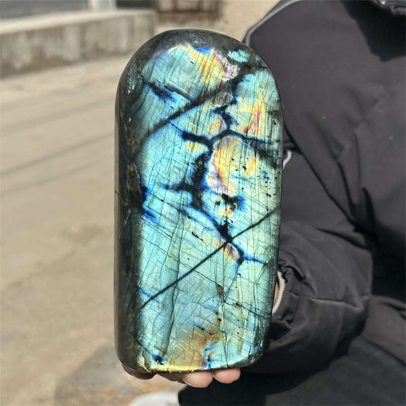 1.32kg Natural Labradorite Quartz Crystal Spectrolite Mineral Reiki healing