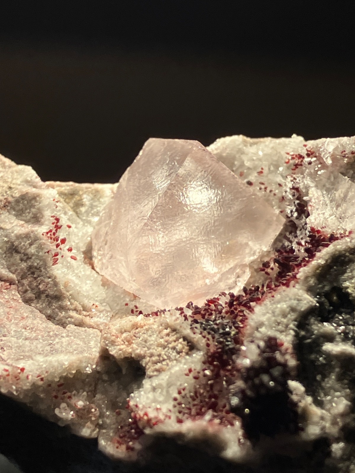 Fluorite “Red Pocket” 2007-2008 “Rare” U.V. Ojuela Mine, Mapimi, Durango, Mexico