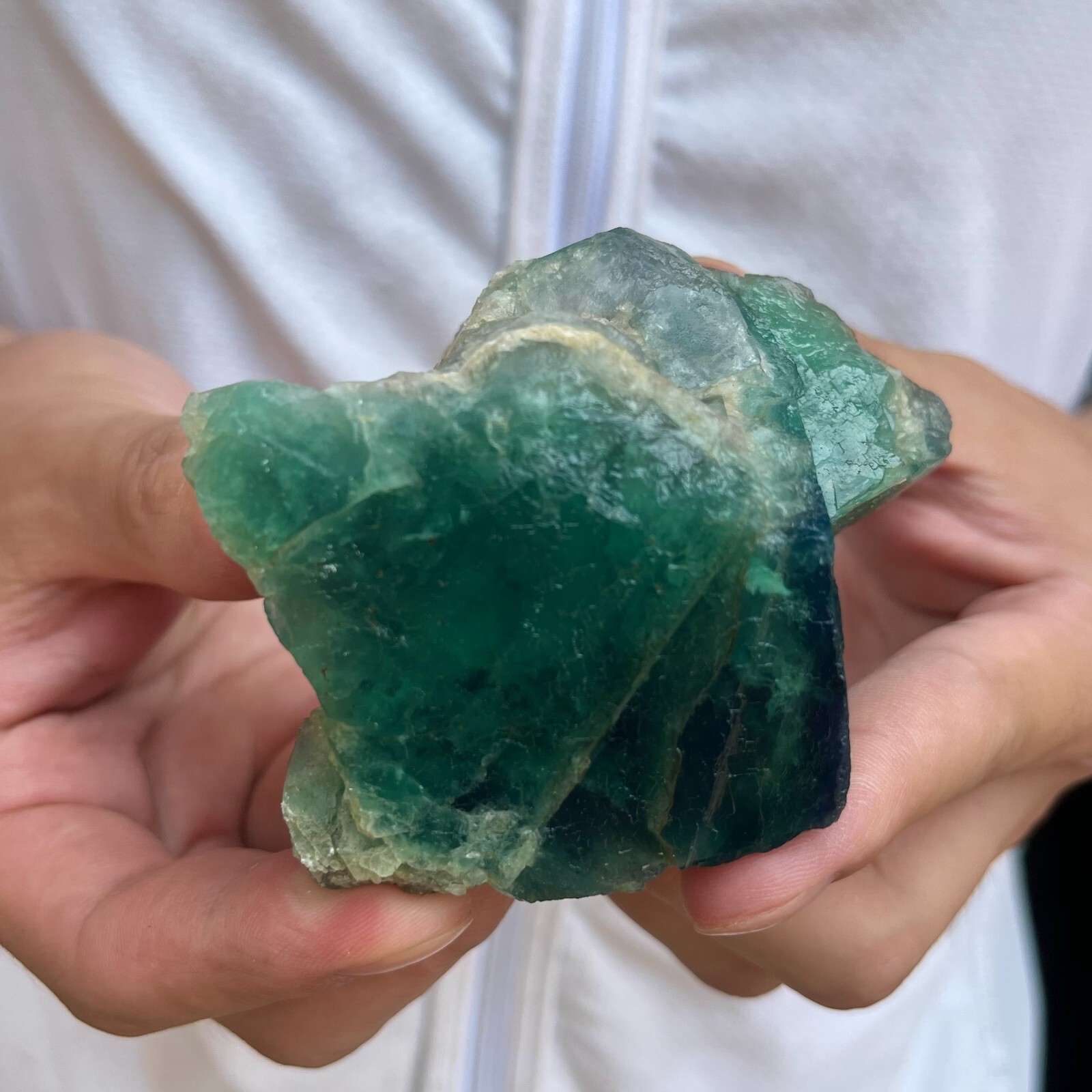 340g NATURAL Green Cube FLUORITE Quartz Crystal Cluster Mineral Specimen