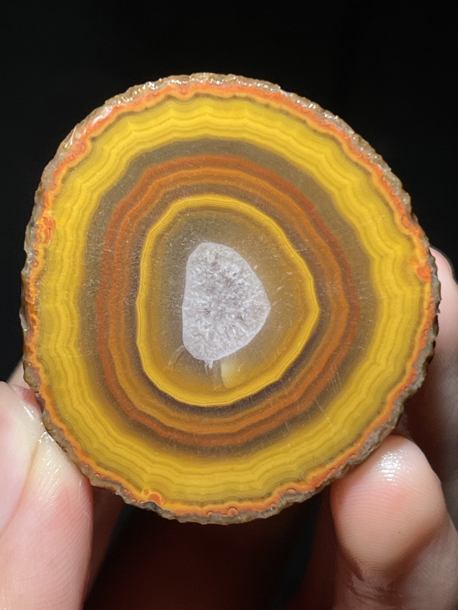 1pair China Agate Crystal Geodes Slices Natural Warring States Red 76g A43