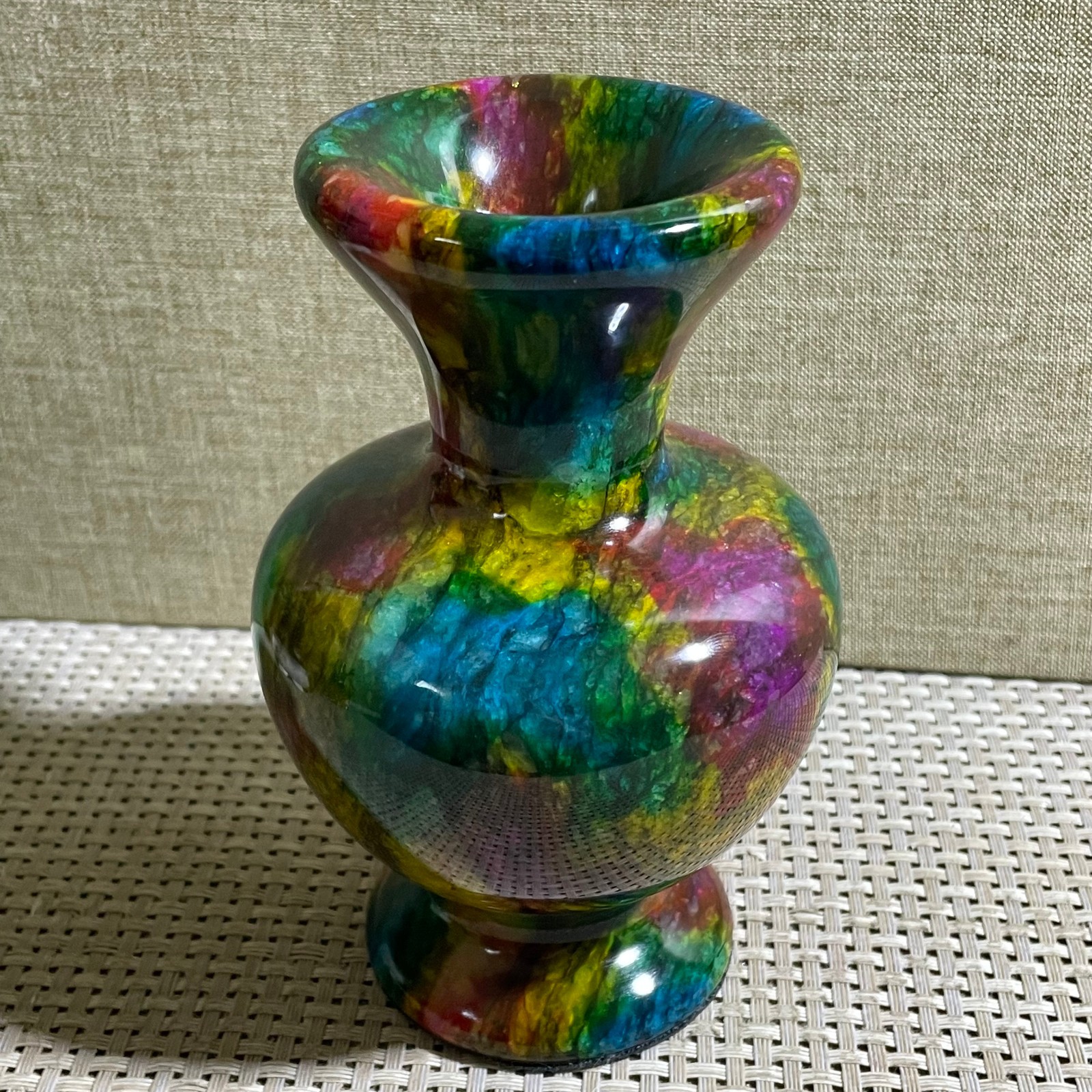 867g Seven Colors Jade vase specimen Decorative -Taiwan China