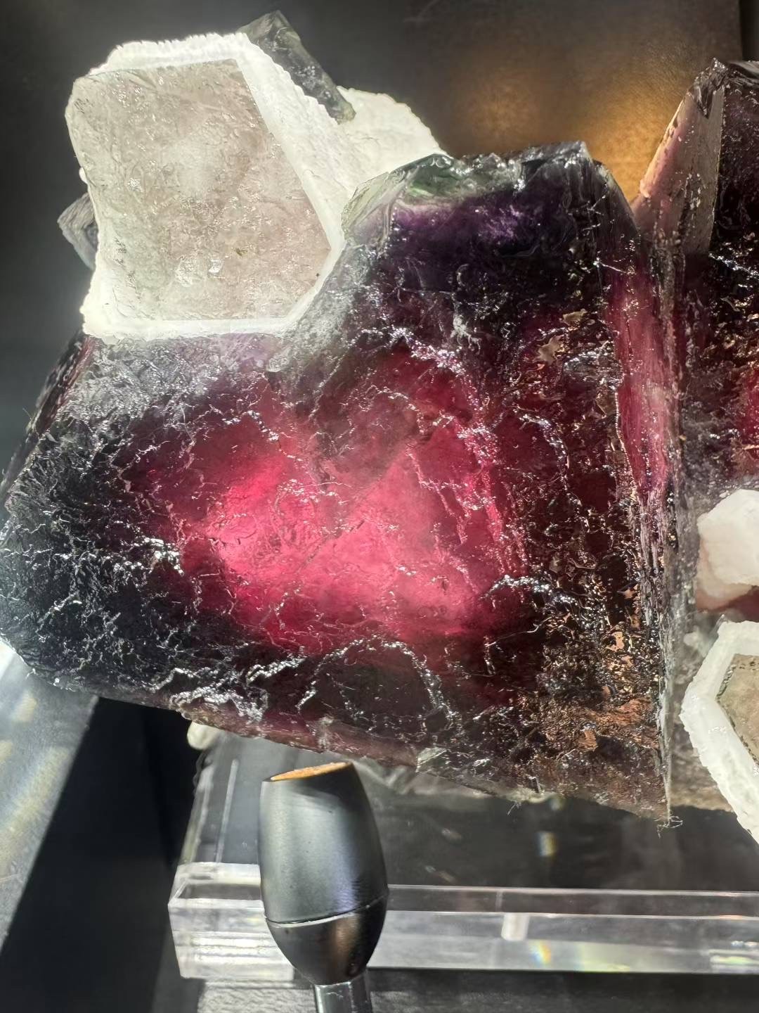 13.5LB Museum level Seven Colored Fluorite and White Crystal Symbiotic Specimen