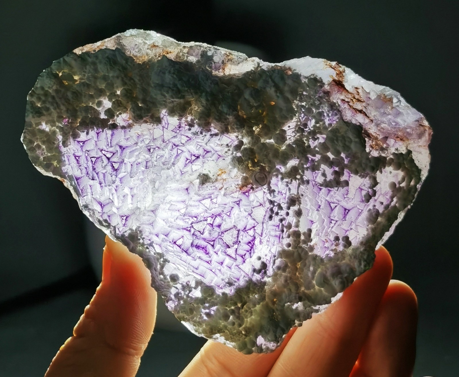 Rare Purple Fluorite Mineral Specimen China