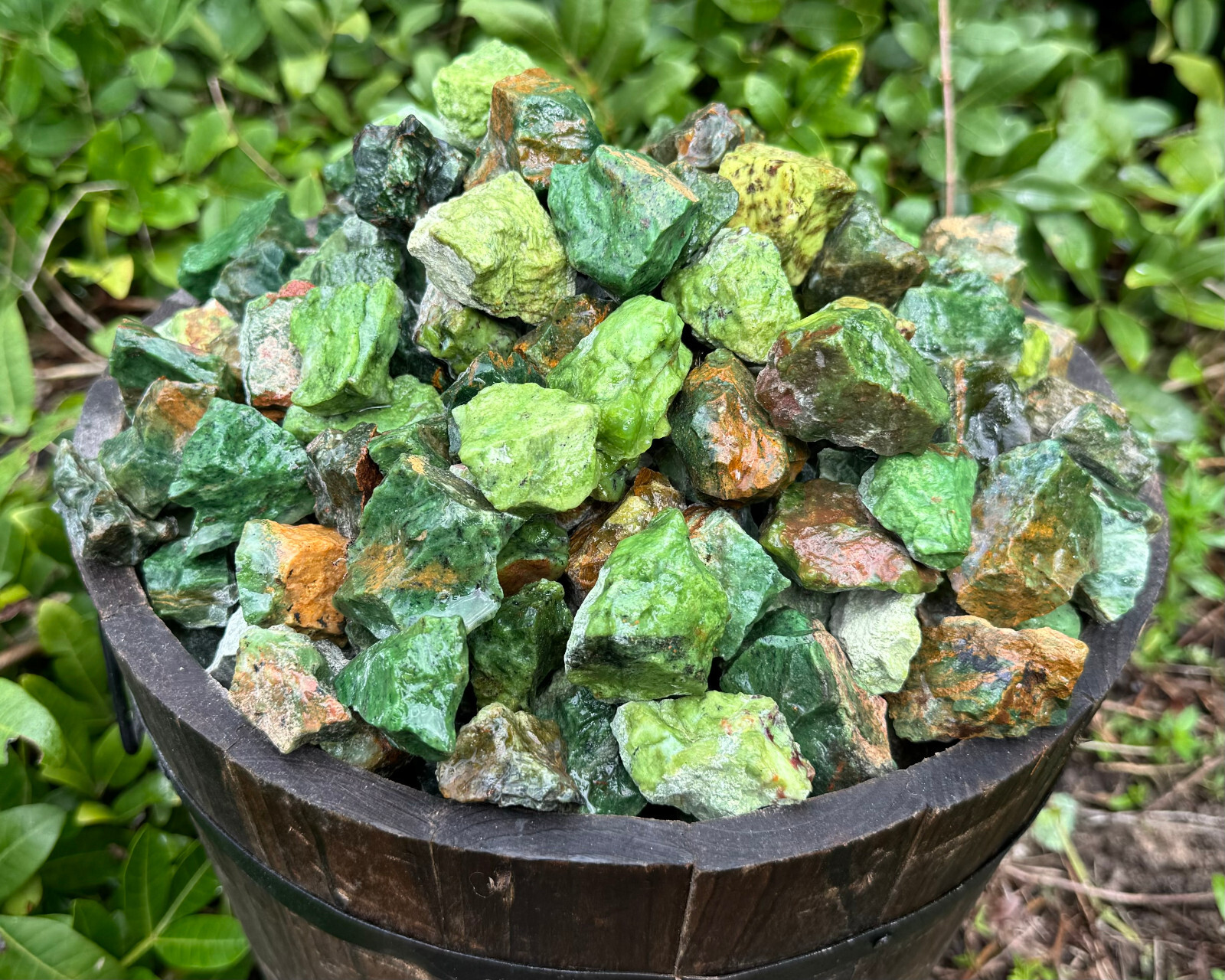 2 lb Bulk Wholesale Lot of Natural Rough Chrysoprase Crystals (Raw Rock Mineral)