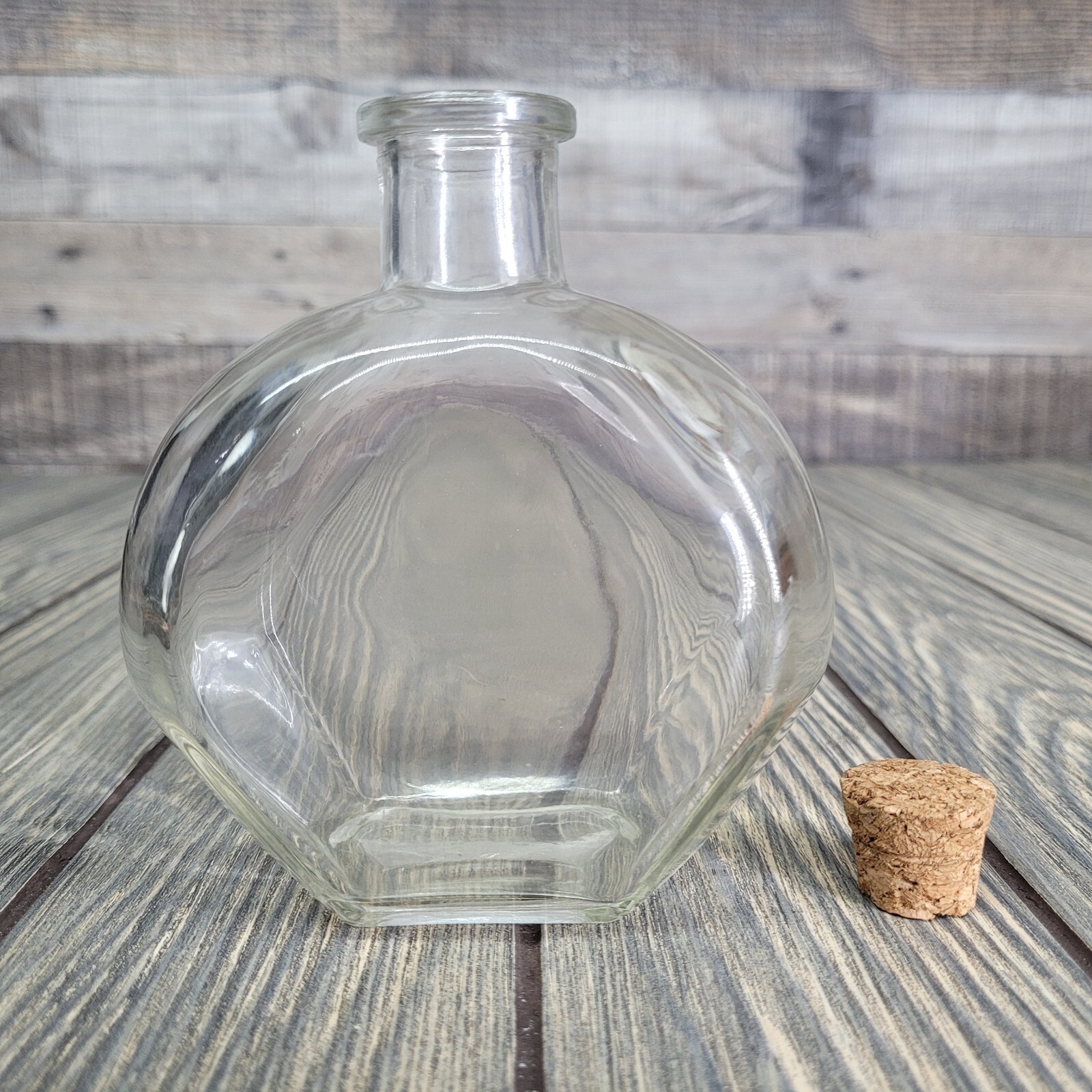1.25 Lbs Mixed Crystals in Vintage Apothecary Glass Jar Bottle Small Tumbles