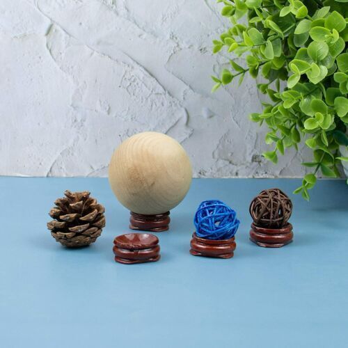 10pcs Wood Display Stand For 20-60MM Crystal Ball Sphere Globe Stone Holder Egg