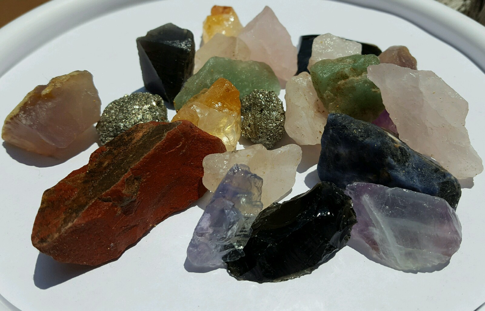 1/2 lb Medium Crafters Madagascar Rough Mix Gemstone Crystals Natural Specimens
