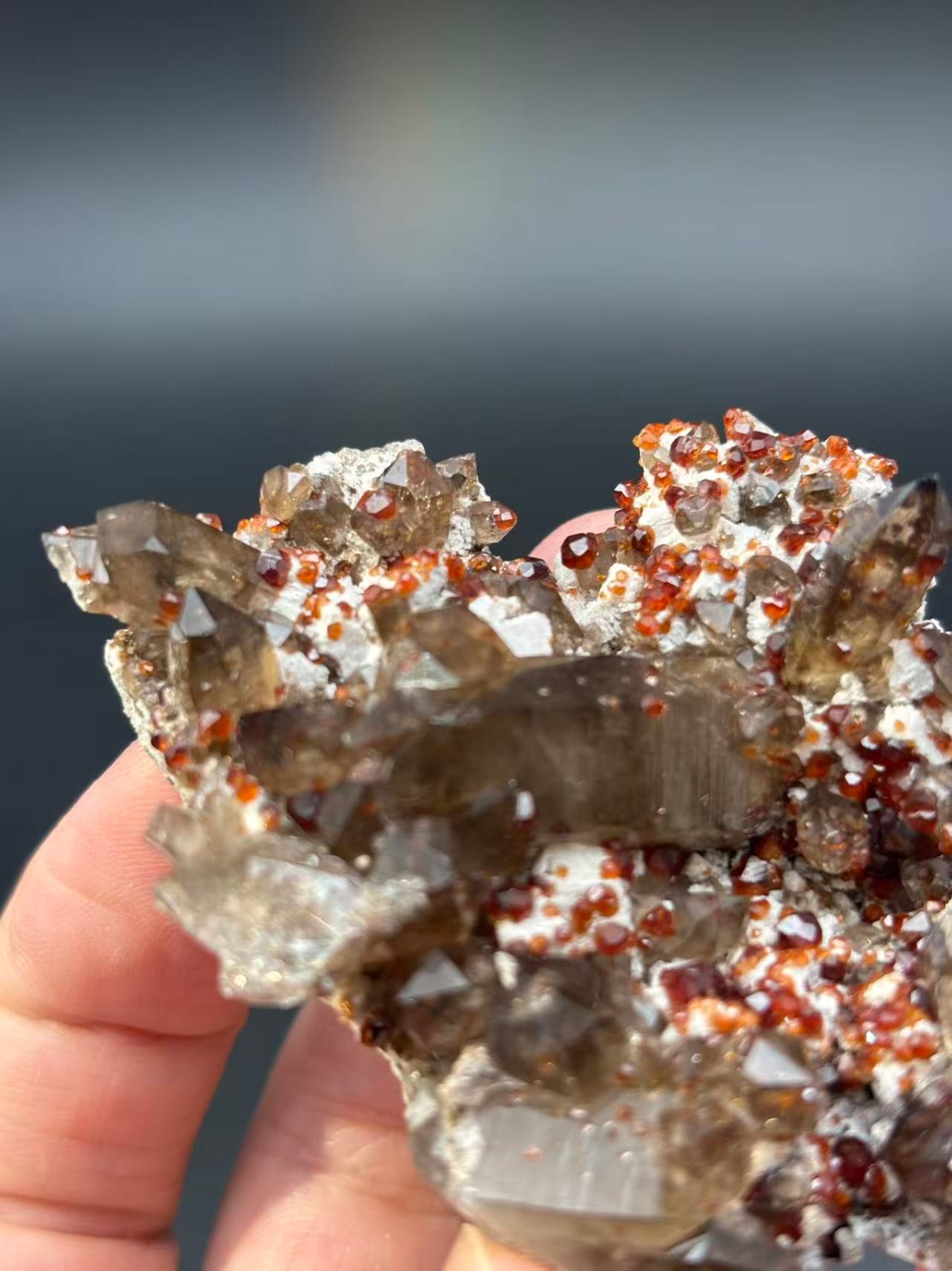 57g Spessartine Smoky-Quartz From Yunxiao Mine Fujian Province China