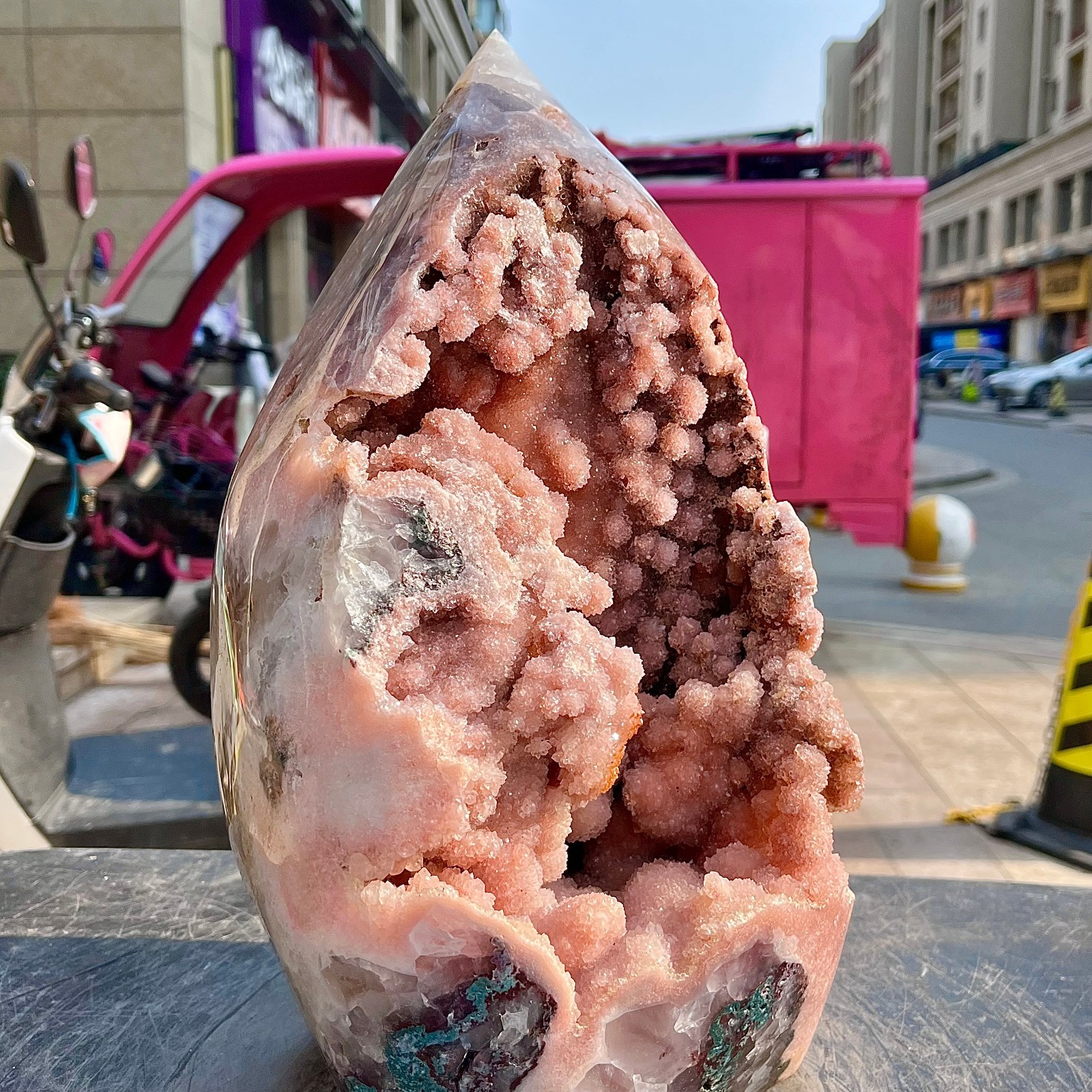 39.08LB Rare and Beautiful Pink Purple Sparkling Home Decoration Specimen
