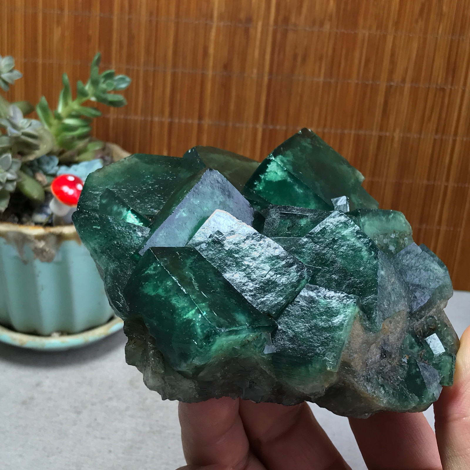 105-95-38mm Rare Natural Green Calcite fluorite Mineral Specimen 598g A6173