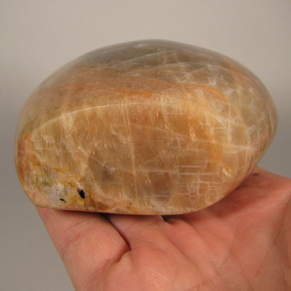 4.1″ PEACH MOONSTONE Gemstone Polished Freeform Standup – Madagascar – 1.6 lbs.