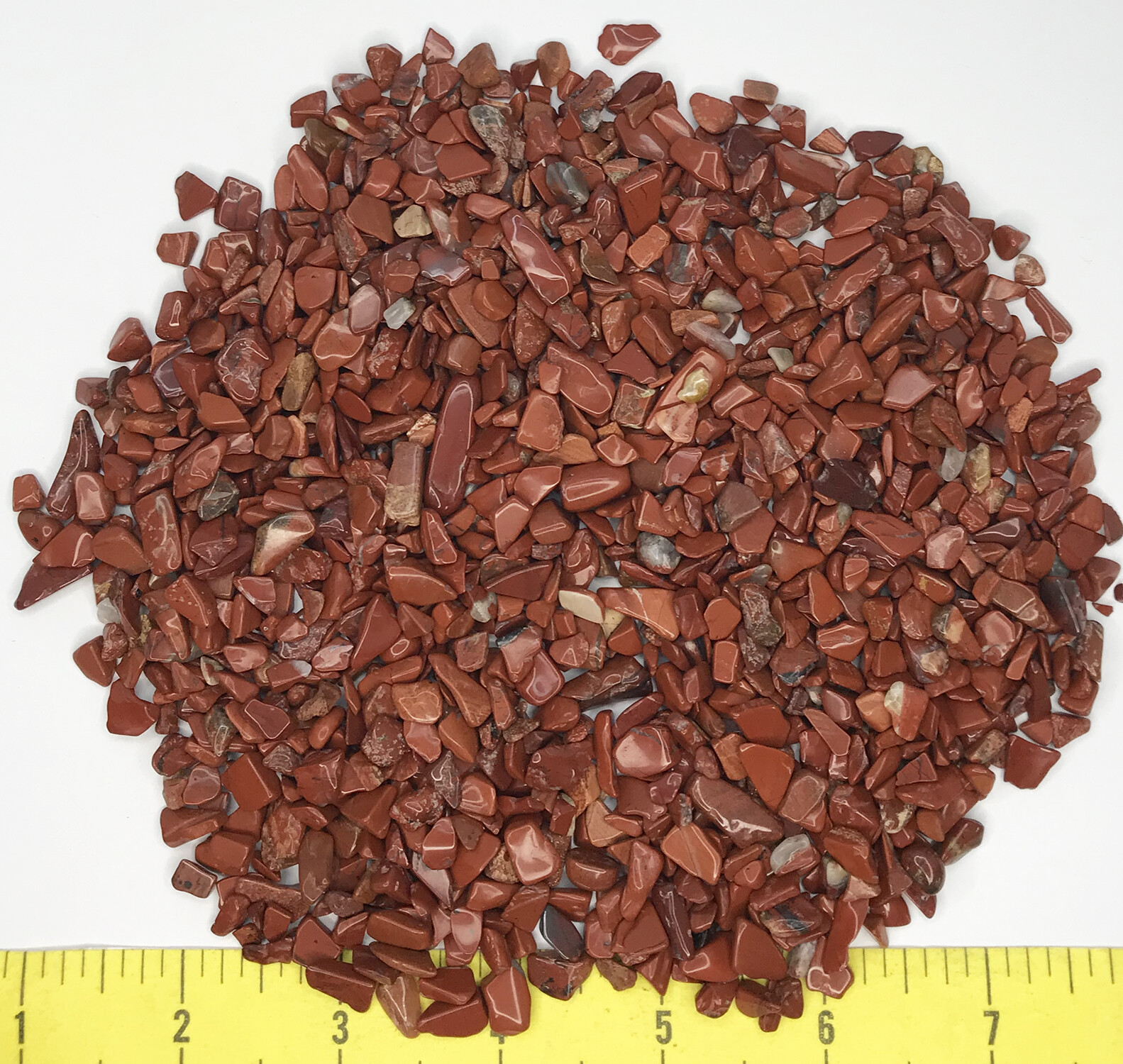 Jasper Red polished Mini ( size 3/16″ to 1/4″ or 5-7mm) 1/2 lb