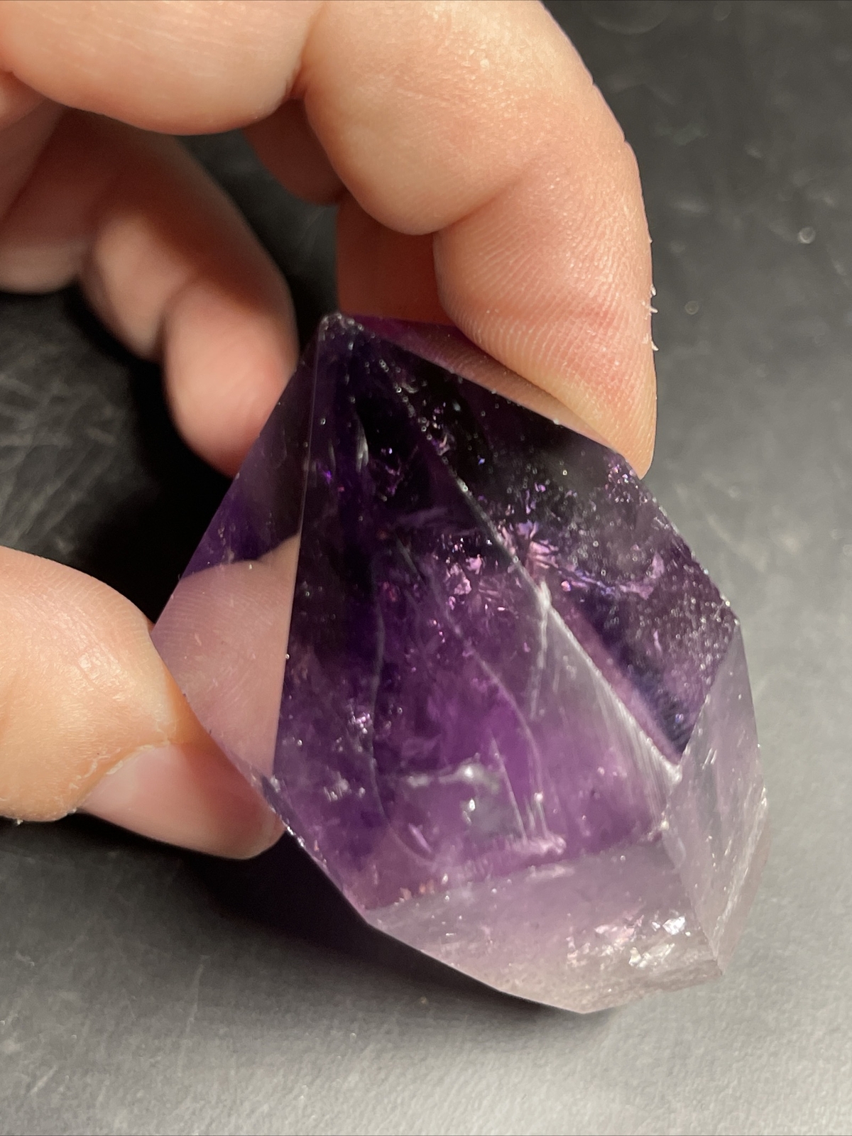 Phantom Smoky Amethyst Crystal Generator Tower 2.2in x 2in x 1.2in 105g