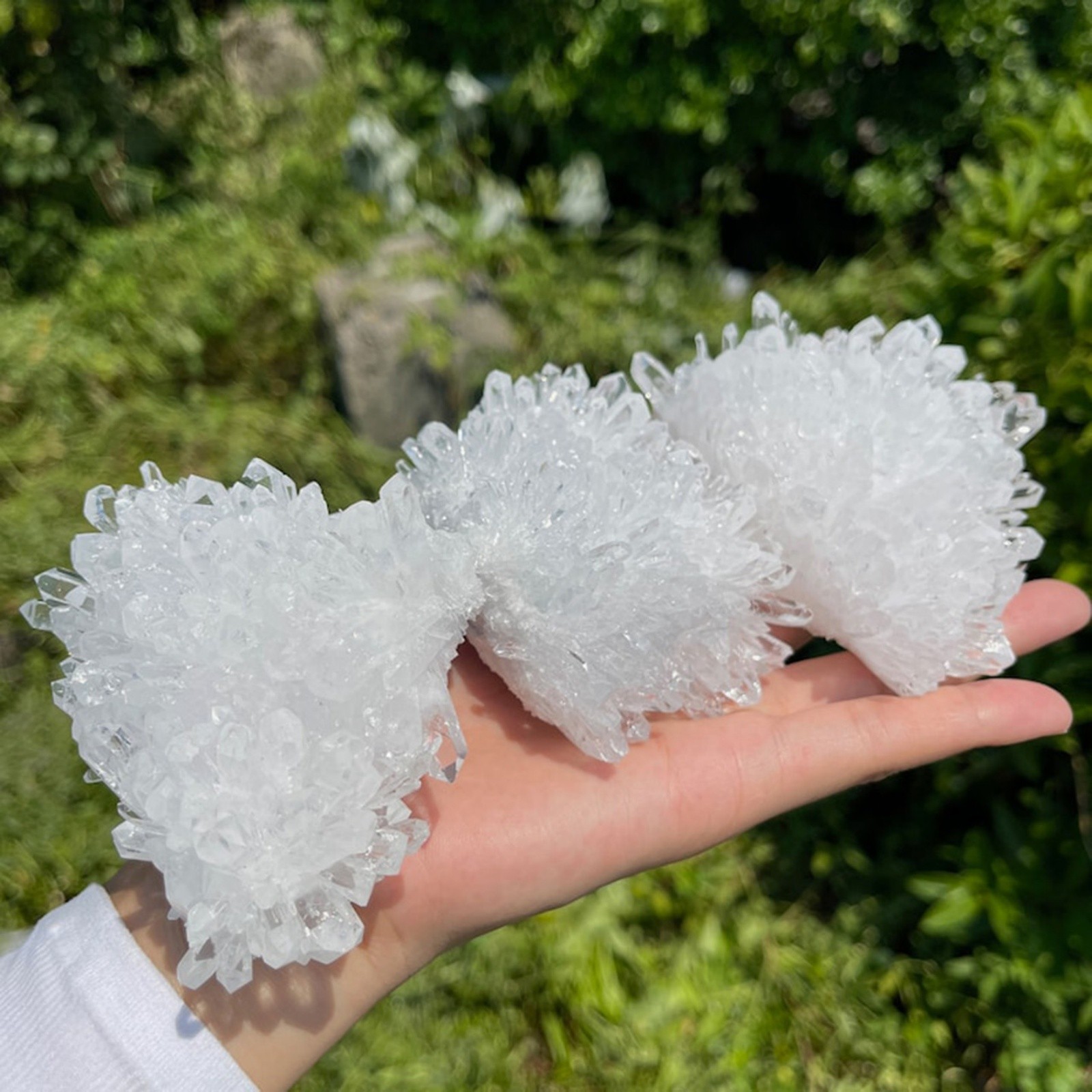 Clear Quartz Crystal Cluster Decorative Stone Display Specimen 200-300g