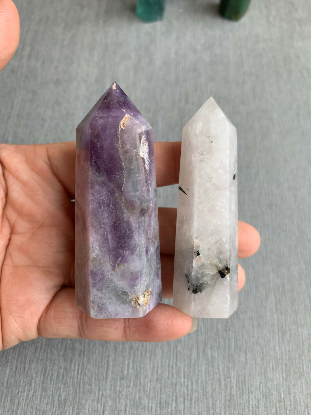 10pcs Natural crystal tower quartz obelisk crystal wand point healing random