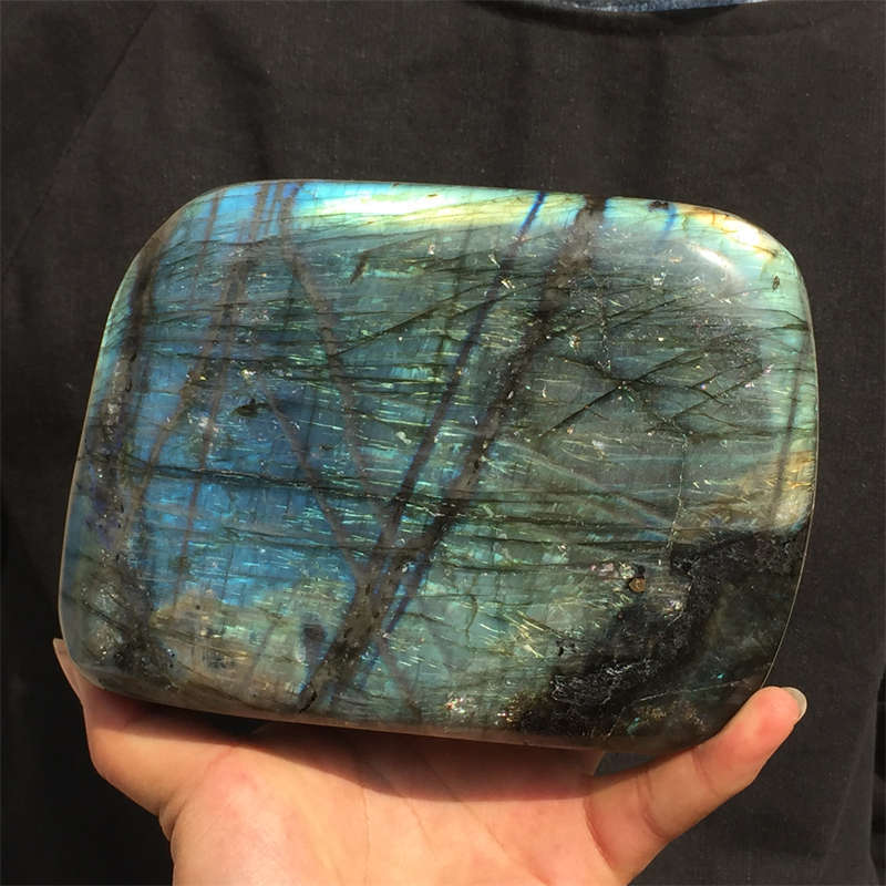 2.11kg Natural Labradorite Quartz Crystal Spectrolite Mineral Reiki healing