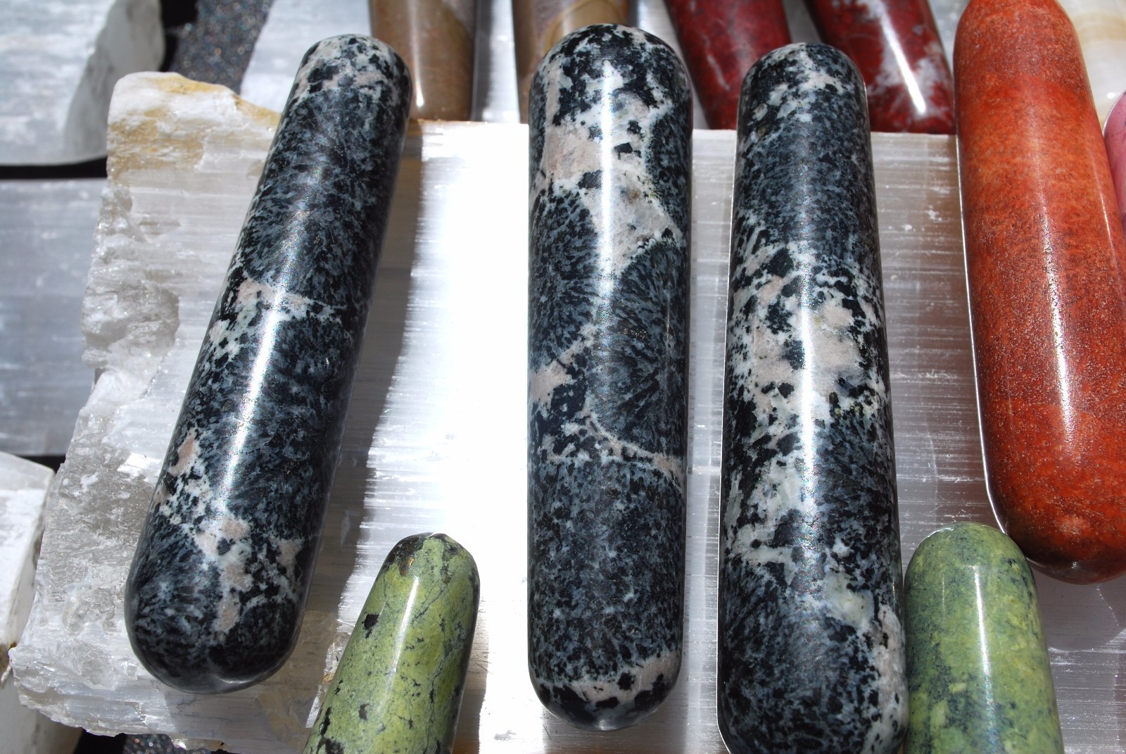 CHARGED Orbicular Granite (Volcanic) 4″ Massage Wand Healing REIKI 102g [RARE]