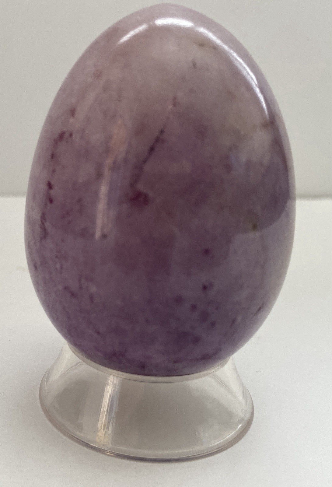Natural Onyx Stone Egg With Stand Hand Polished Banded Agate Calcite Crystal