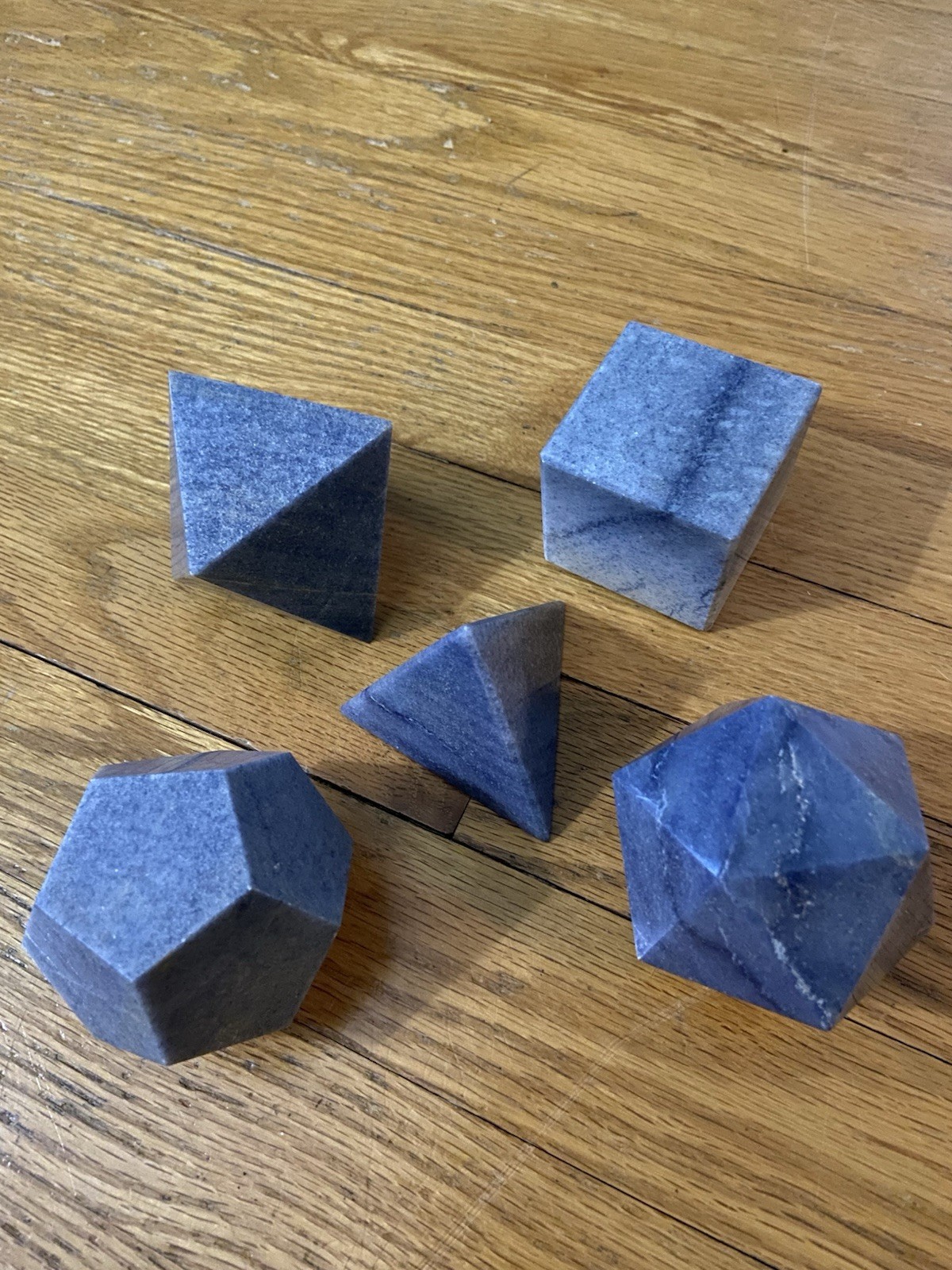 Blue Aventurine Crystal Stone Sacred Geometry Set