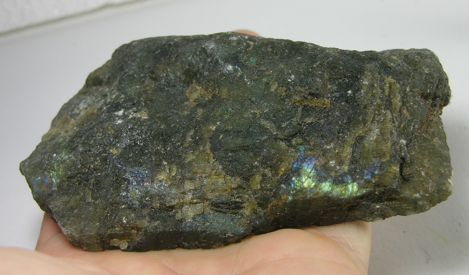203g Madagascar 100% Natural Polished Rough Labradorite Specimen 7 1/8 oz 105mm