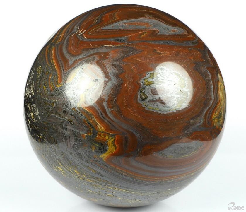 Huge 5.6″ Colorful Tiger Iron Eye Carved Crystal Sphere, Crystal Healing