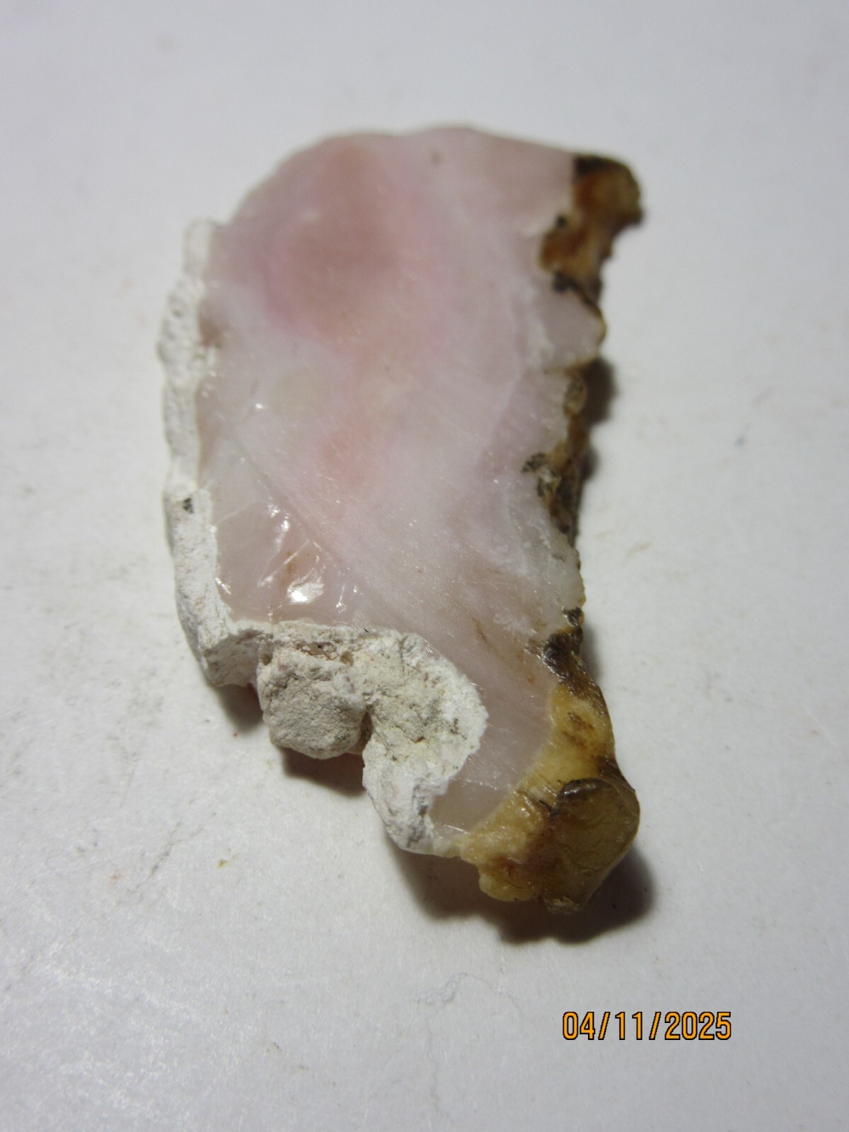 Pink Opal Mineral 2 1/8″ Slice Spencer Idaho Collectible POMSTC-3s