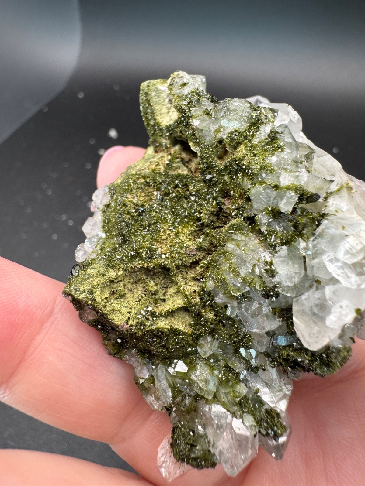 6827 Turkey “Forest” Epidote with Quartz 62g