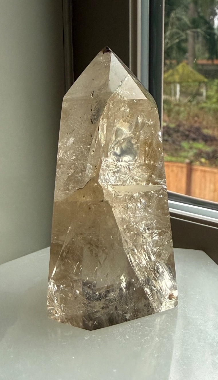 High Quality Natural Brazilian Champagne Citrine Point