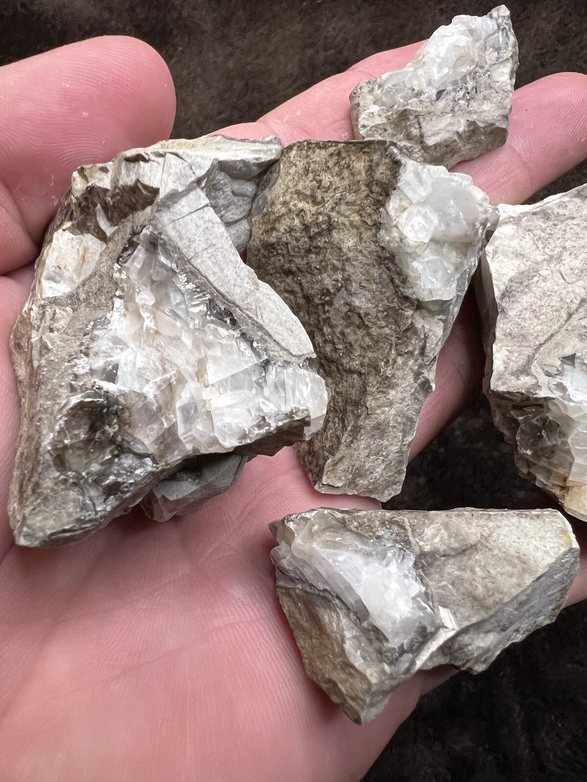 raw natural quartz crystal North East Mississippi Outcrop 5 Pieces