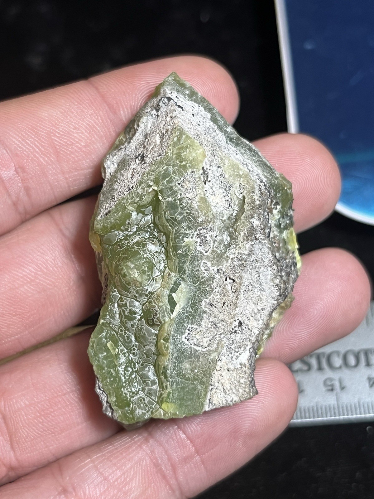 79 Mine Green Cuprian Smithsonite 90g Gila County Arizona Old Stock Gemstone