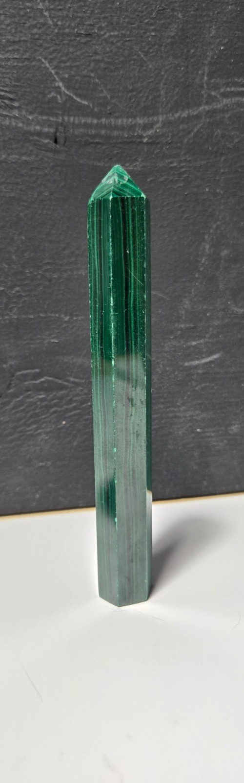RARE FIND! XL 6in tall Malachite tower P7