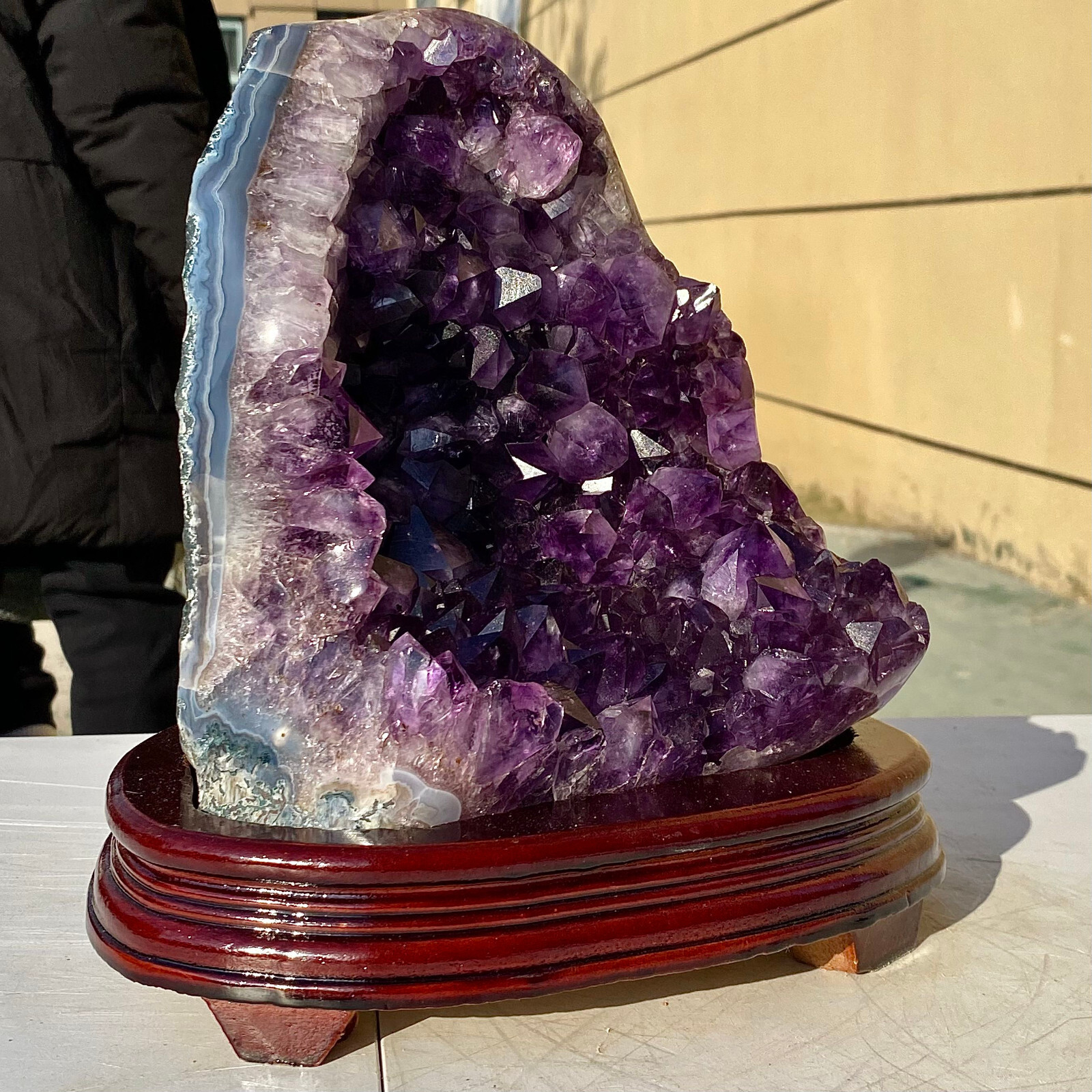 13.09LB Natural Brazilian Amethyst Crystal Cave Stone Cluster Quartz Geode Heal