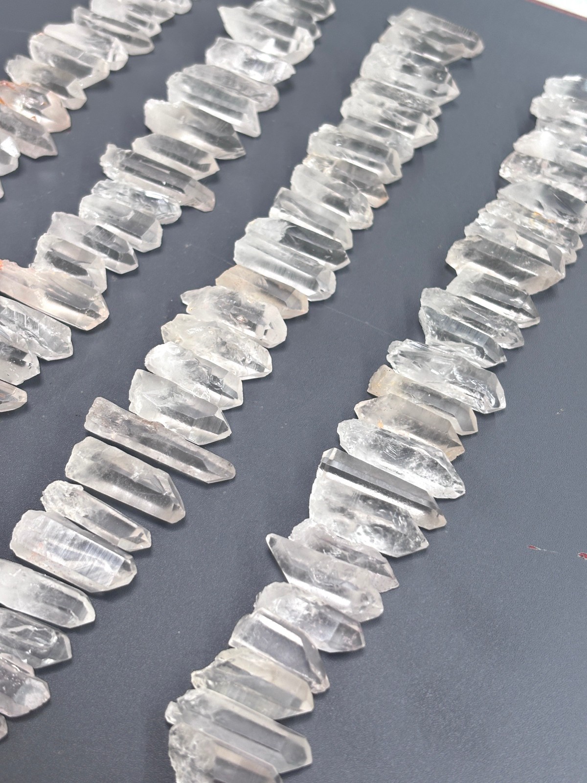 100pcs Bulk Rough Clear Crystal Quartz Small Mini Points Terminated Tips