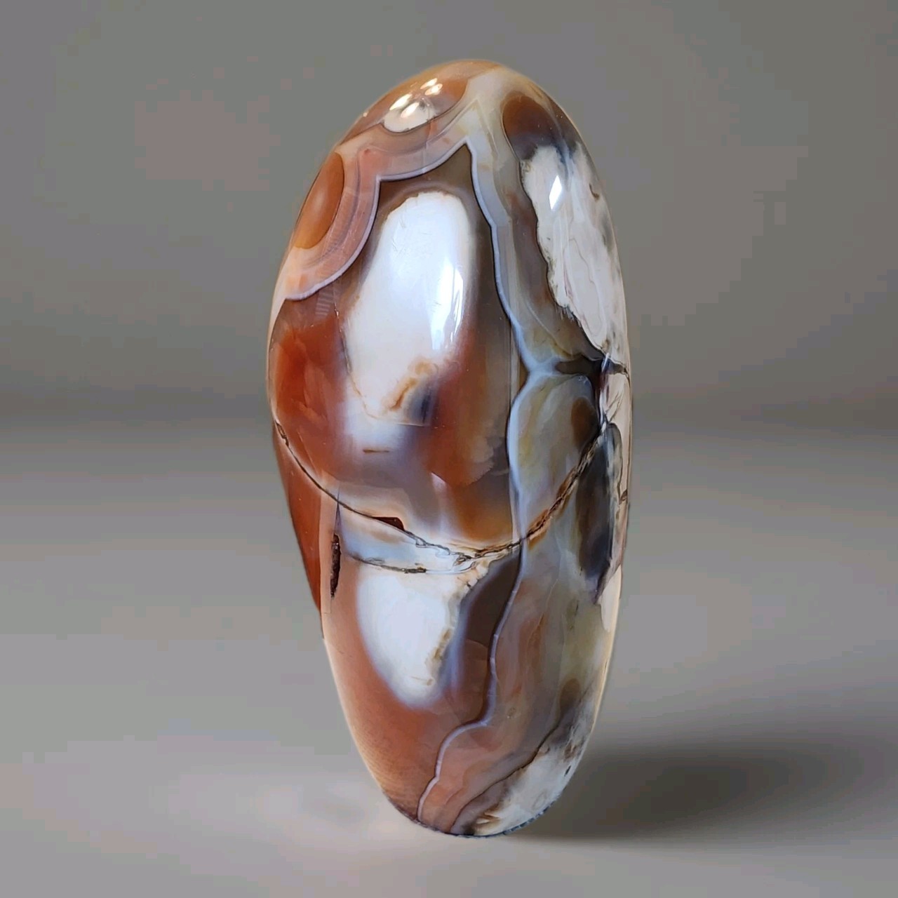 Natural Polished Large Decorative Red Carnelian Freeform 5.25″ Tall – USA