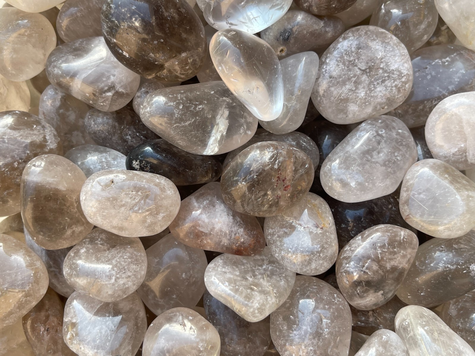 Smoky Quartz Pebble, 1-2 Inches Large Tumbled Smoky Quartz, Pick How Many