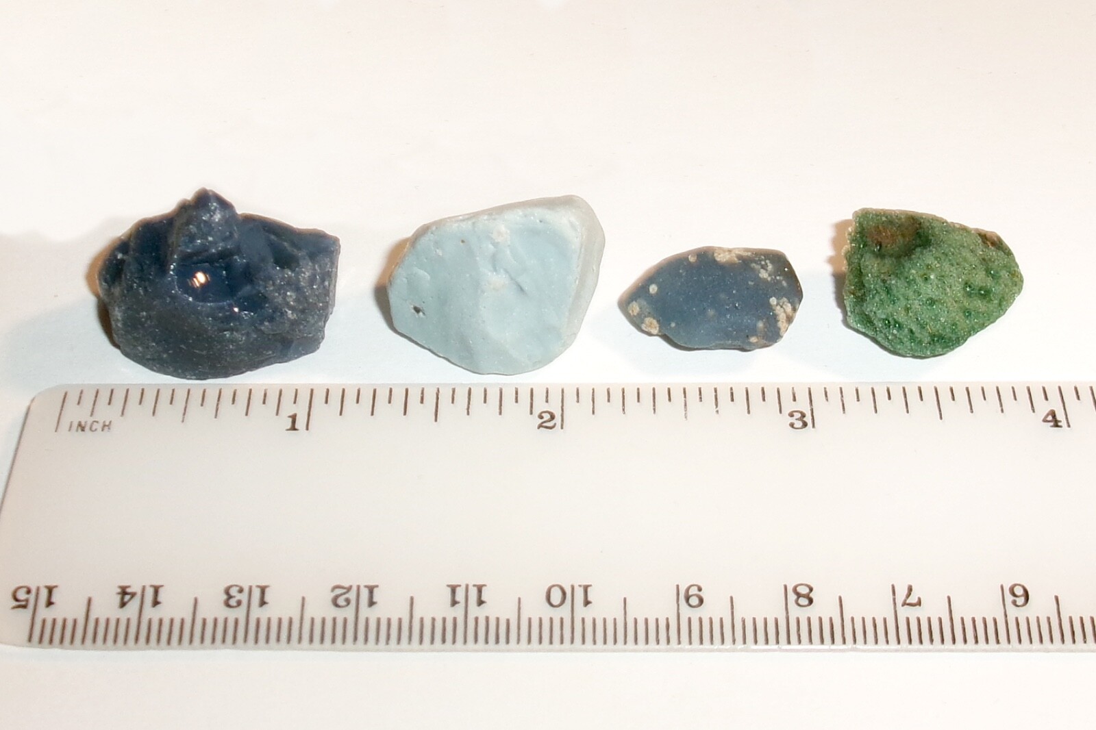 Leland Blue Stones and Black Velvet Bag Michigan Iron Ore Slag Glass Gems