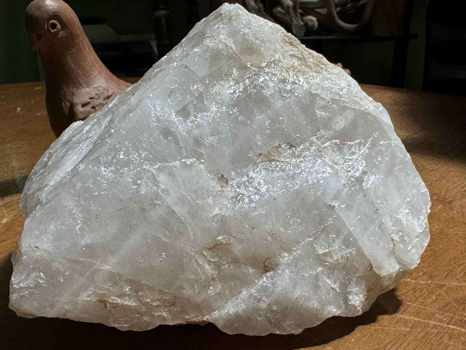 6.6lb Clear Smoky Quartz Crystal Cluster Rainbow Luminescent Rough Specimen