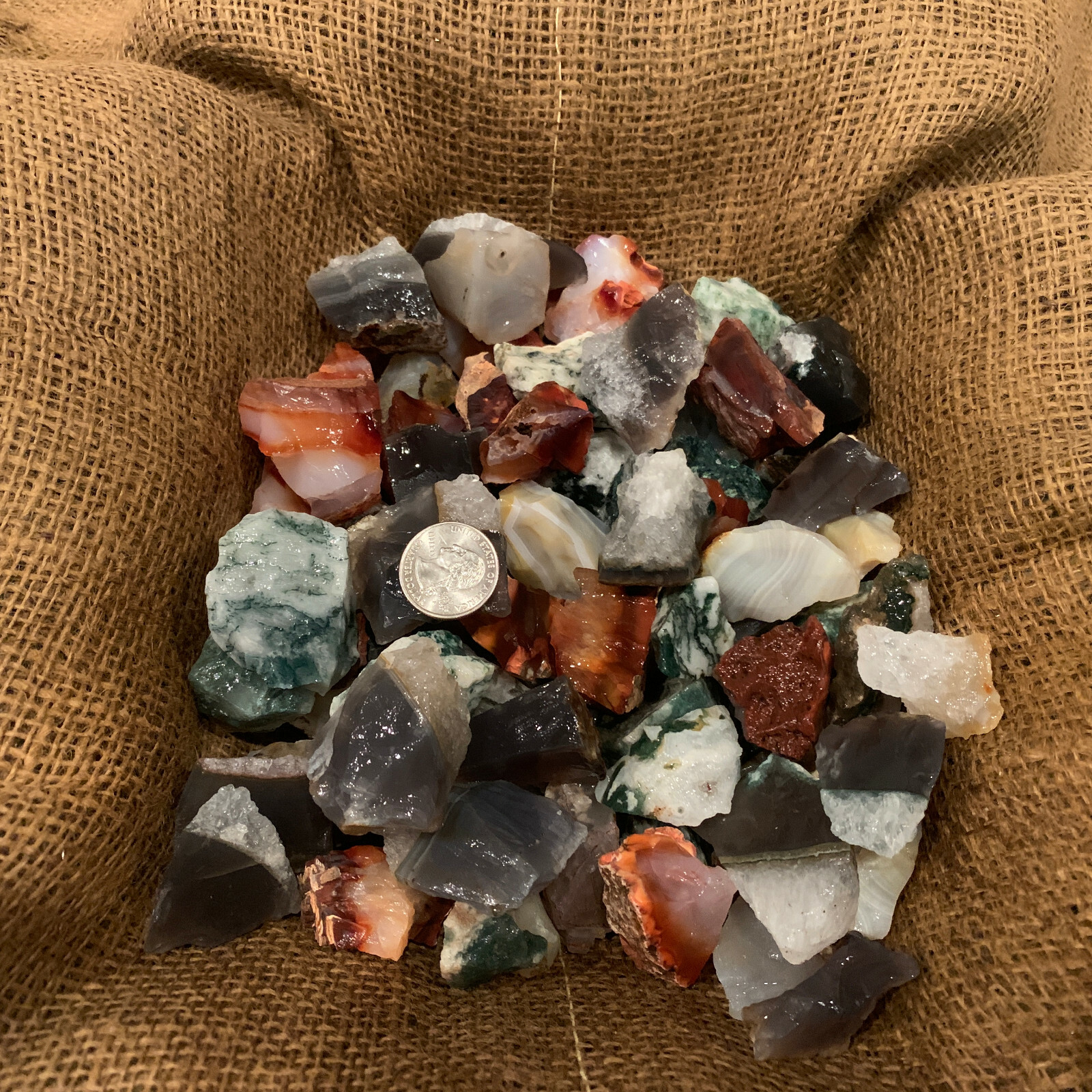 2000 Carat Lots of Unsearched Natural MIXED Agate Rough+ A FREE Faceted gemstone