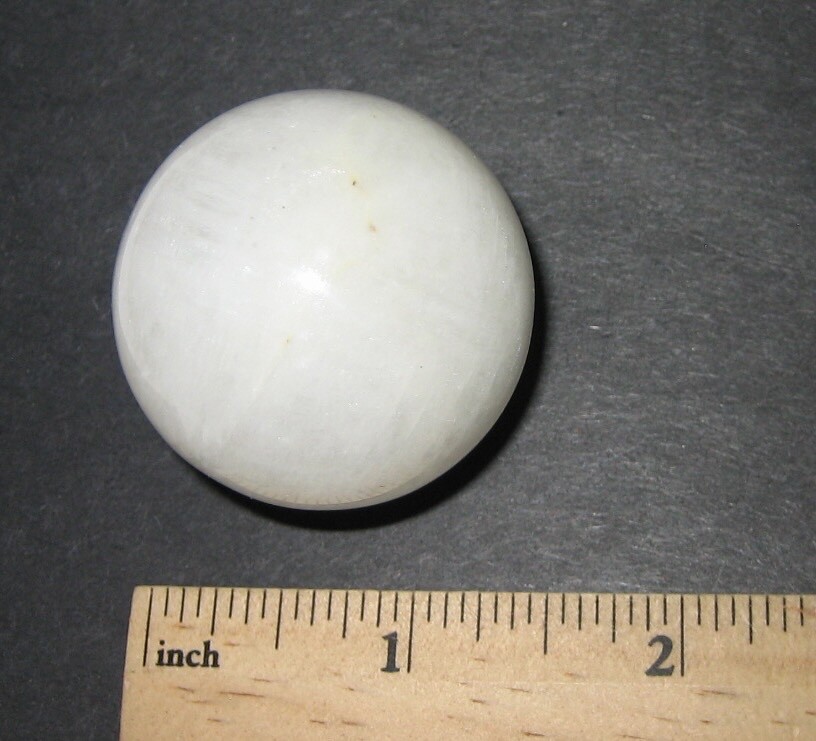 40mm RARE! POLISHED NATURAL CRYOLITE STONE MINERAL SPHERE GREENLAND ~ 86grams *A