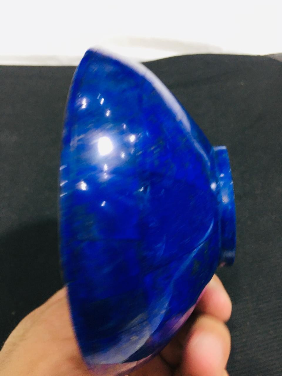 Handmade Beautiful Lapis Lazuli Bowl 5inch Royal Blue Top Quality Natural Stone