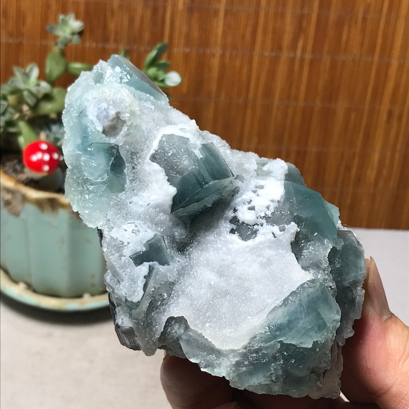 100-70-40mm Rare Natural Green Calcite fluorite Mineral Specimen 295g A6091