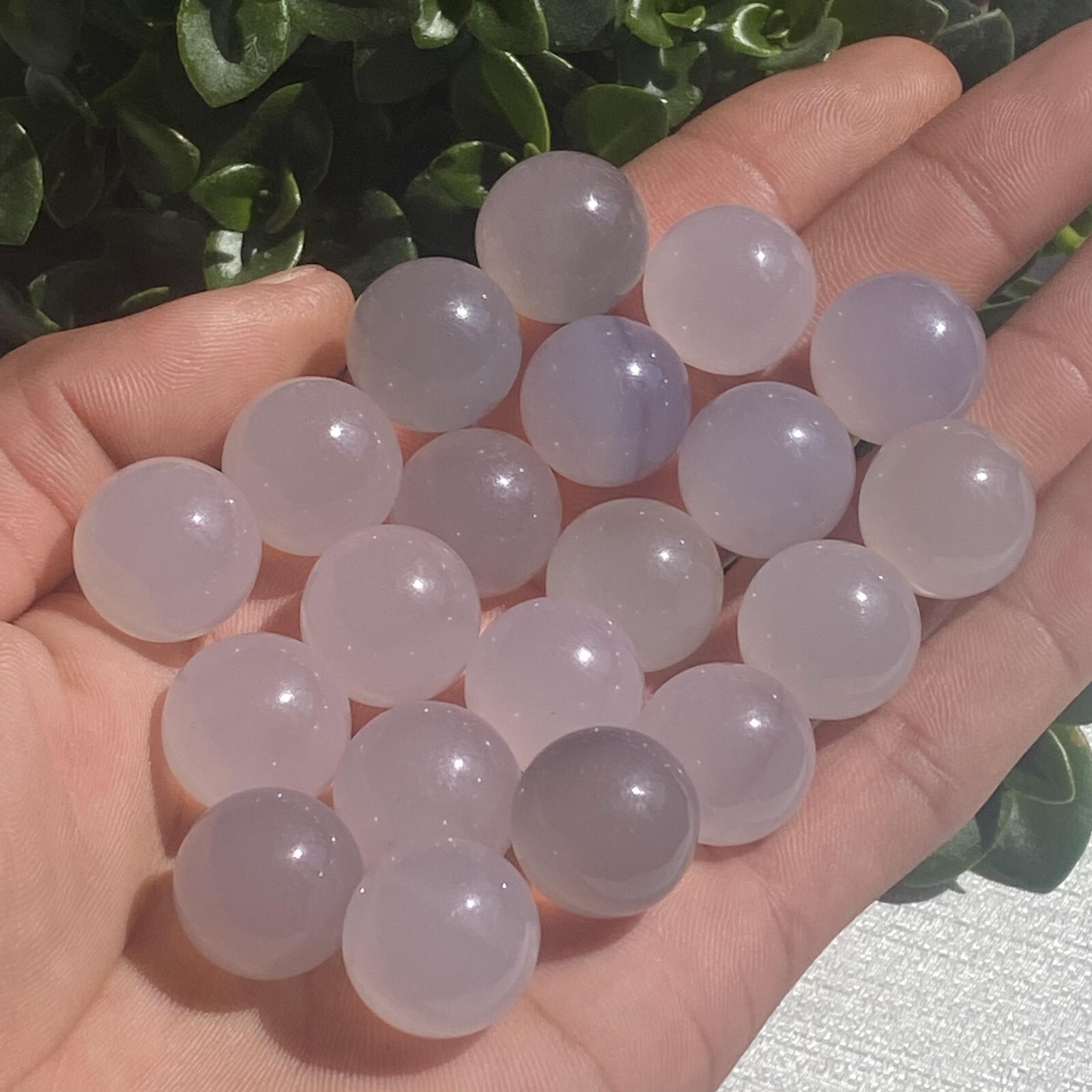 20pcs Wholesale Natural Grey agate Ball Quartz Crystal 15mm+ Sphere Reiki Gem