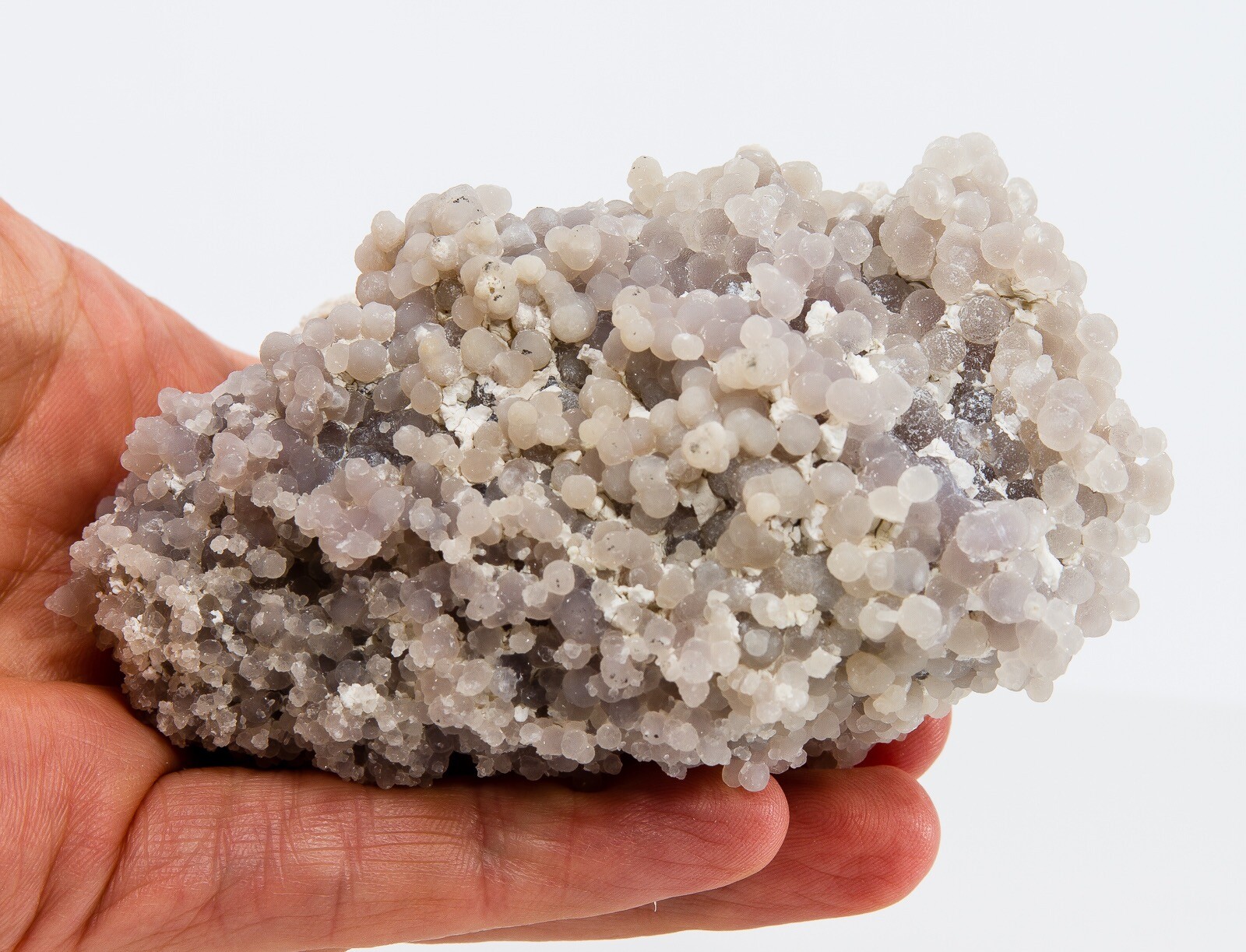 Grape Agate Crystal Natural Purple Chalcedony Cluster Decor 397g 107mm H2024